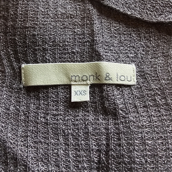 Monk & Lou draping Sweater- xxs - Picture 3 of 4